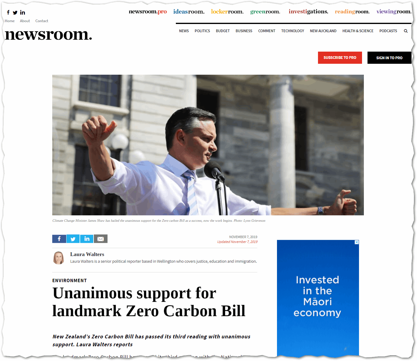 20191107_Newsroom_UnanimousSupportForLandmarkZeroCarbonBill
