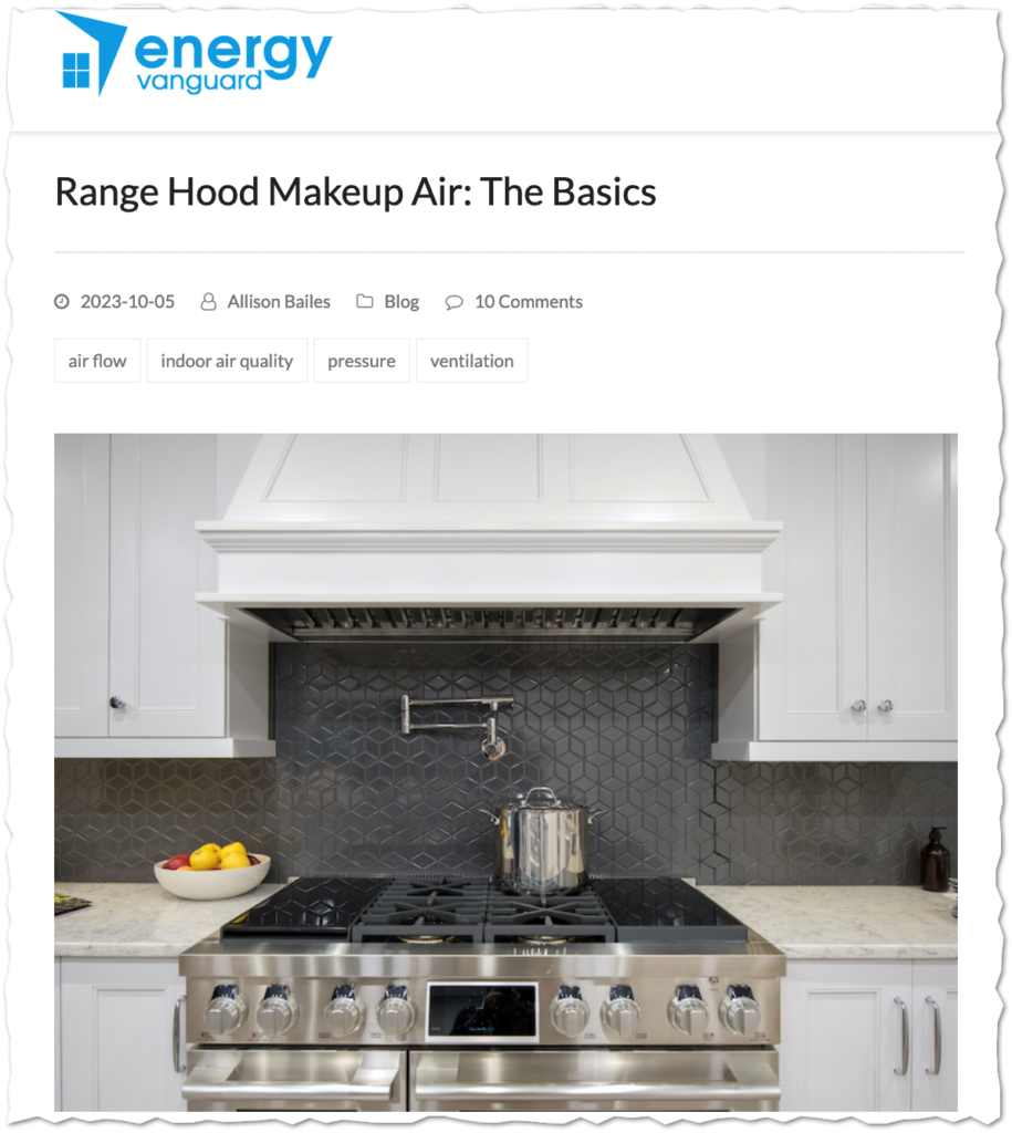 Makeup air online for range hood